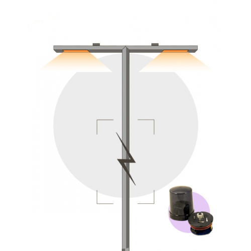 Умная опора на базе модуля Unilight (электропитание 24/7)